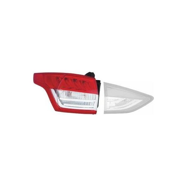 Van Wezel Fanale Posteriore Sinistro Esterno Per Ford Kuga Mk2 (DM2)-image