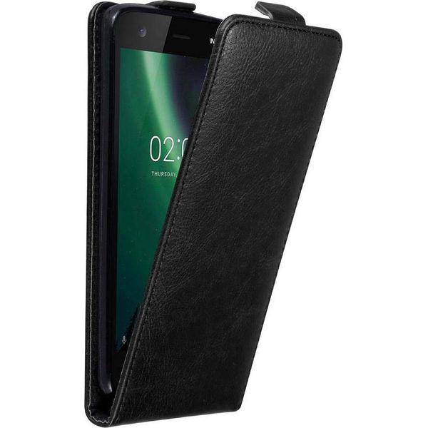 Cadorabo Cover Per Nokia 2 2017 Cover Protettiva In Nero Flip Case Custodia Per Telefono Cellulare Cover-image