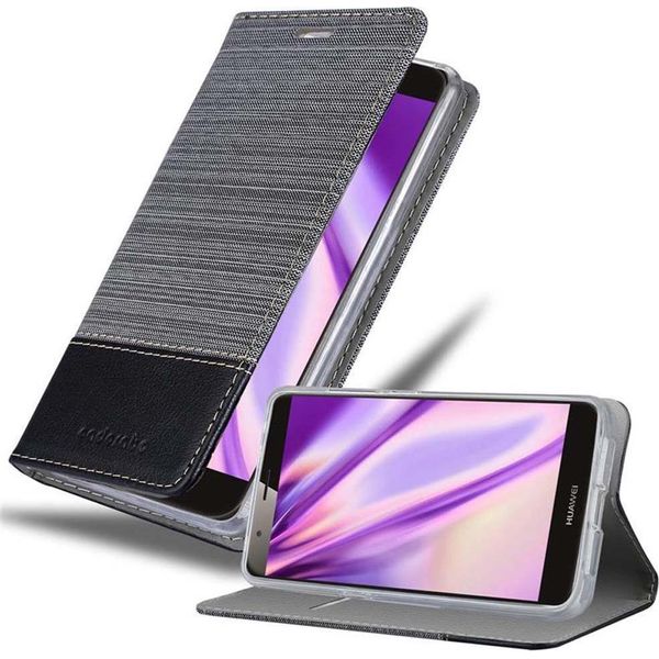 Cadorabo Custodia Per Huawei Ascend G7 Plus / G8 / GX8 Custodia Protettiva In Grigio Custodia Per Cellulare Custodia A Libro Cover-image