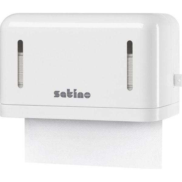 Satino By Wepa Distributore Professionale Di Asciugamani Piegati Mini Bianco-image