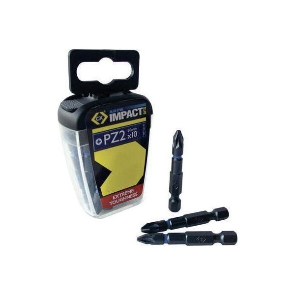 Set Di Bit C.K 10 Pezzi Phillips Pozidriv Tecnologia Di Controllo Della Torsione (T4560 PZ2LD10)-image