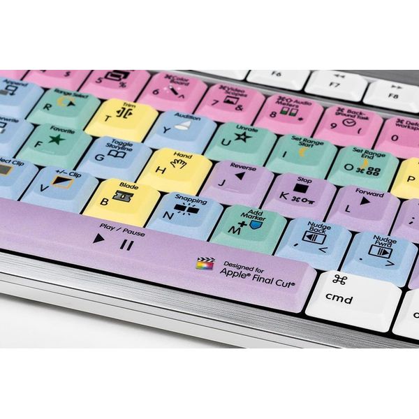 Logickeyboard LKB-FCPX10-CWMU-IT - Dimensioni Reali (100%) - Cablato - Usb - Interruttore Meccanico - Qwertz - Multicolore-image