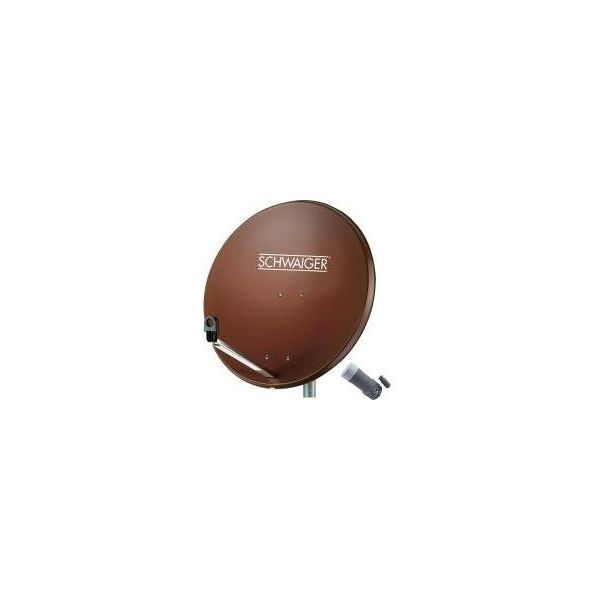 Sistema Sat Schwaiger 80 Cm 1 Partecipante Singolo Lnb Rosso Mattone-image