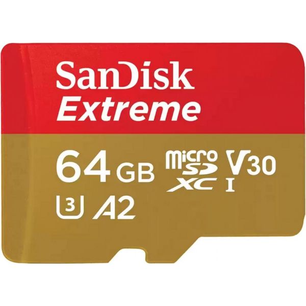 Sandisk Extreme Microsdxc UHS-I, 64 Gb, Microsdxc, Classe 3, UHS-I, 160 Mb/S, 60 Mb/S-image