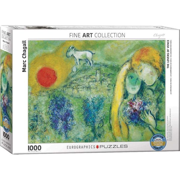 Puzzle Da 1000 Pezzi - Puzzle - Marc Chagall - Gli Amanti Di Vence + Set Di 3 Accessori Per Puzzle-image