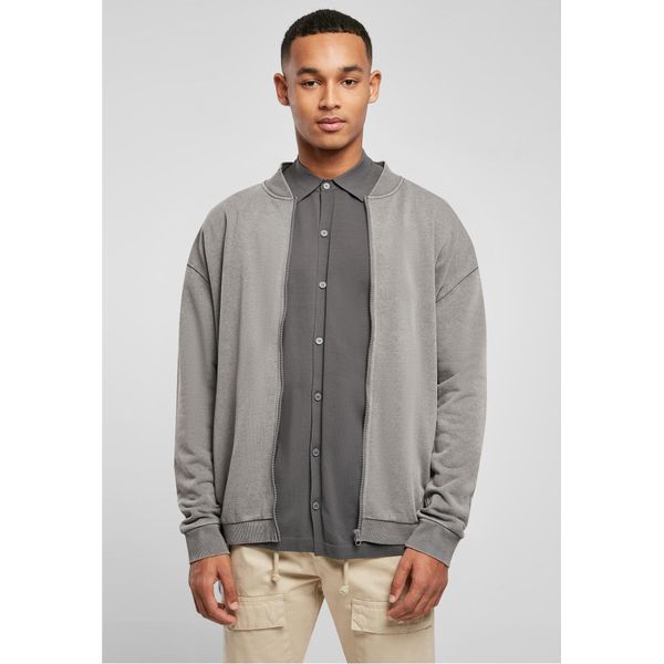 Urban Classics - Bomber In Felpa Lavata Color Carbone - S-image