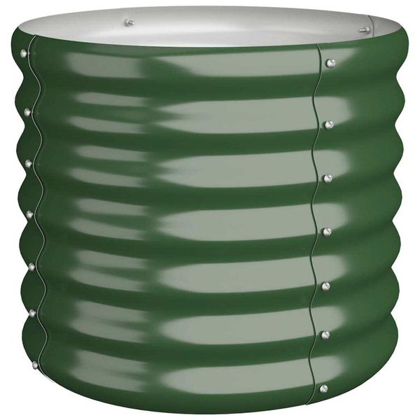 Vidaxl Fioriera In Acciaio Verniciato A Polvere 40X40X36 Cm Verde-image