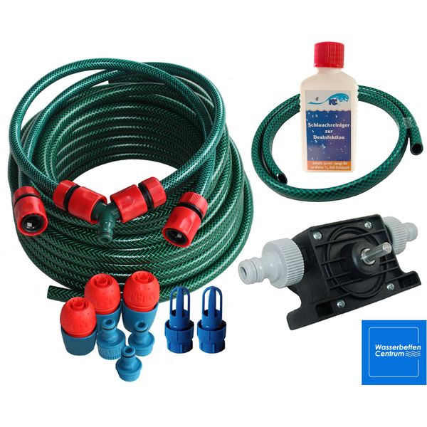 Set Di Assistenza Per Letti Ad Acqua - Riempimento/Svuotamento - Set Di Riempimento Doppio Con Pompa A Trapano E Pulisci Tubo - 19 Pezzi-image