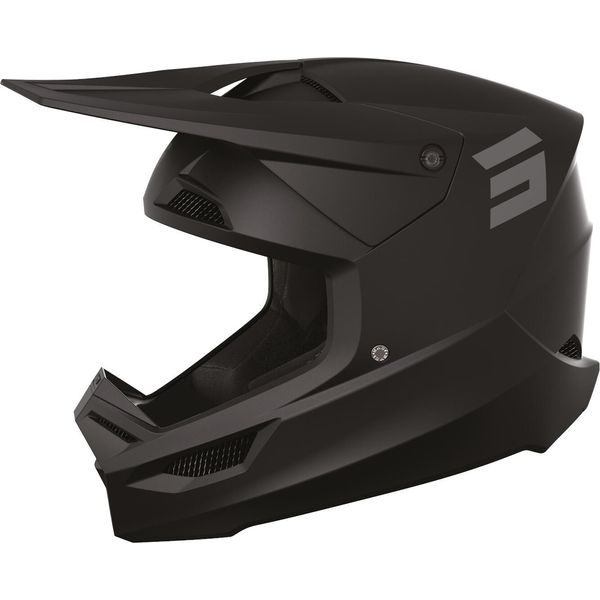 Casco Da Motocross Shot Furious Solid, Nero Opaco, 2XL (63/64)-image