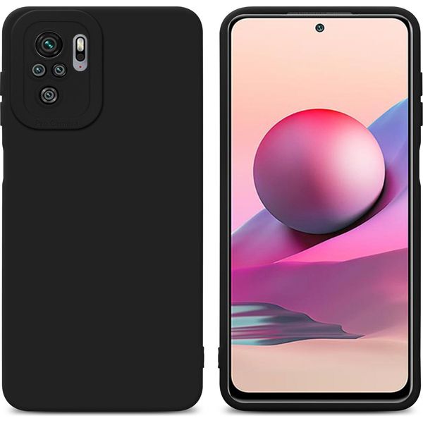 Cadorabo Custodia Per Xiaomi Redmi Note 10 4G / Redmi Note 10S Custodia Protettiva In Silicone Tpu Nero Custodia Per Telefoni Cellulari-image