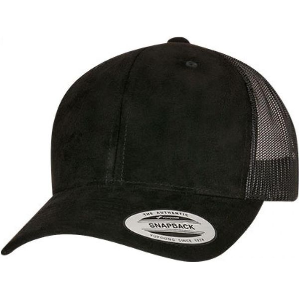 Flexfit 6606SU | Cappello Trucker In Pelle Scamosciata - Colore: Nero - Taglia: Unica-image