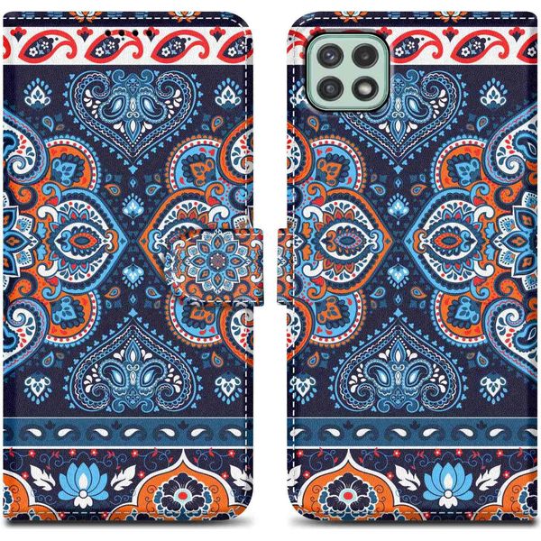 Cadorabo Custodia Protettiva Per Samsung Galaxy A22 5G Case Design Blu Custodia Del Telefono Cellulare Custodia Protettiva Custodia Magnetica Custodia Cover-image