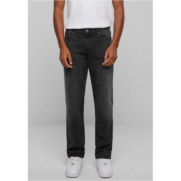 Jeans Urban Classics Heavy Ounce Straight Fit Da Uomo, Lavaggio Nero - 38-image