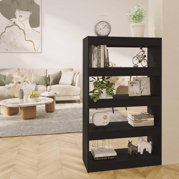 Vidaxl Scaffale/Divisorio Nero 80X30X135 Cm Materiale A Base Di Legno - Scaffale - Librerie - Libreria - Scaffale Portaoggetti-image