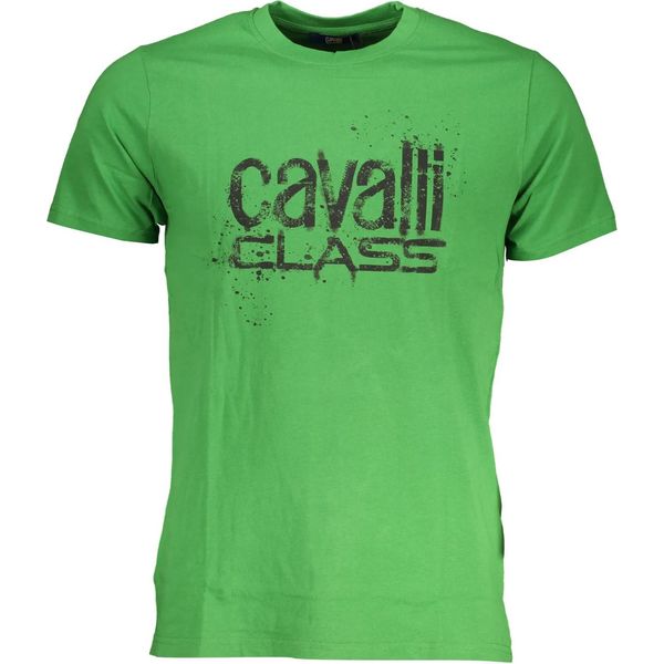 Maglietta Cavalli Class Uomo Verde Logo Girocollo : Taglia - Xl Taglia: Xl-image