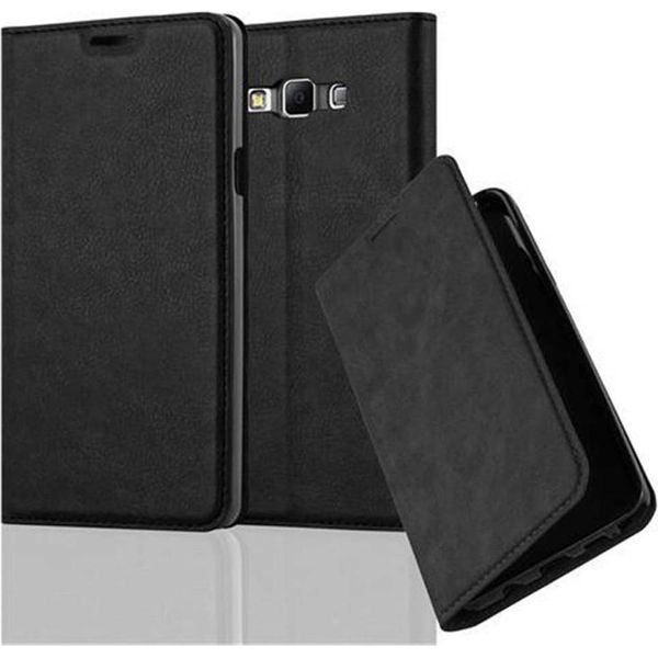 Cadorabo Cover Per Samsung Galaxy A7 2015 Cover Protettiva In Nero Custodia Per Telefono Cellulare Cover Chiusura Magnetica-image