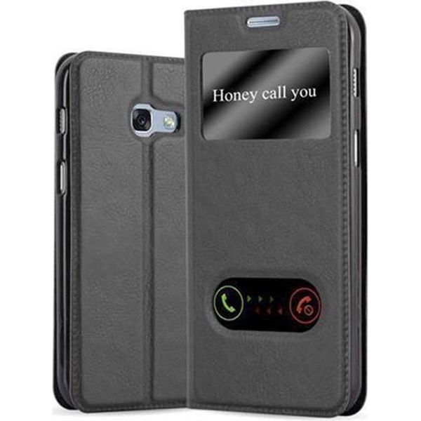 Cadorabo Custodia Protettiva Per Samsung Galaxy A5 2017 Cover In Nero Custodia Del Telefono Cellulare Custodia A Libro Cover Case-image