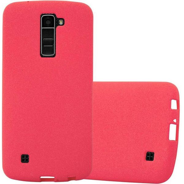 Cadorabo Custodia Protettiva Per Lg K10 2016 Cover In Rosso Custodia Per Telefono Cellulare Tpu Etui Cover Case-image