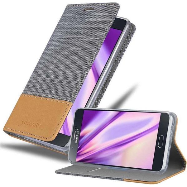 Cadorabo Custodia Per Samsung Galaxy A8 2015 Custodia Protettiva In Grigio Telefono Cellulare Custodia A Libro Cover-image