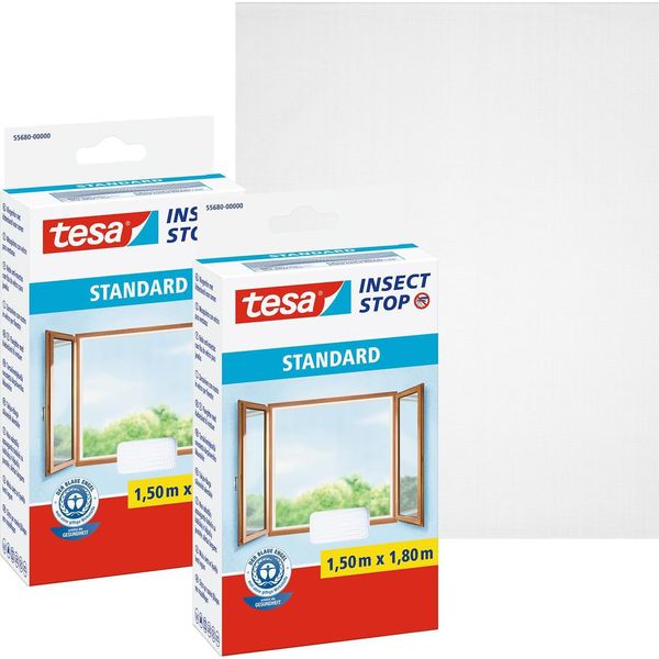 Fliegengitter -Set Standard 2X 1,5 M X 1,8 M Weiss (55680-00500-04)-image