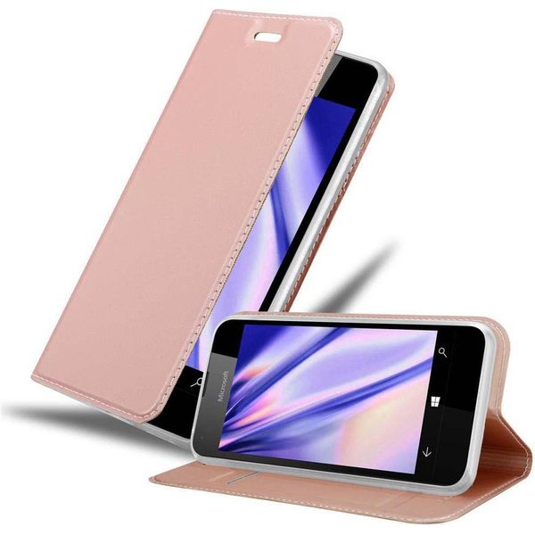 Cadorabo Custodia Per Cellulare Per Nokia Lumia 550 Custodia Protettiva In Rosa Cover Etui Book Case Booklet-image