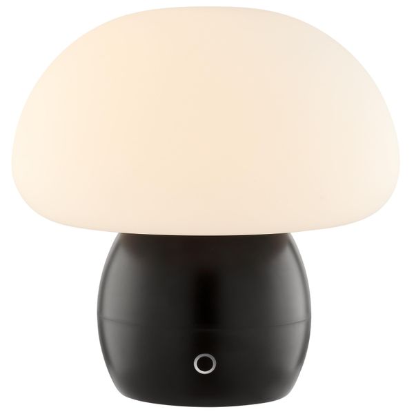 Brilliant Led Tischleuchte "Dupos", Schwarz, Ø 22Cm H: 22,2Cm, 1 Stk., Leuchten, Led Akku-Pilzleuchte, 22 Cm, 230 Lm, 2700K, Wireless Charging, Dimmbar, Led Tischleuchte-image