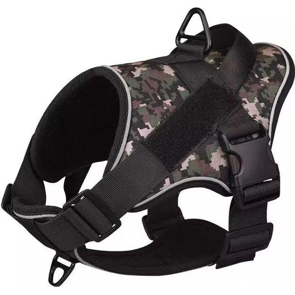 Pettorina Tattica Per Cani Oxford Premium Camo Night L-image