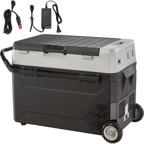 Frigorifero Da Campeggio 53 L - Scatole Refrigeranti Arrotolabili Con Congelatore Elettrico - Compressore Da Auto Frigorifero A Doppia Zona 2 In 1 Per Mantenere Caldo E - Elaborato.-image