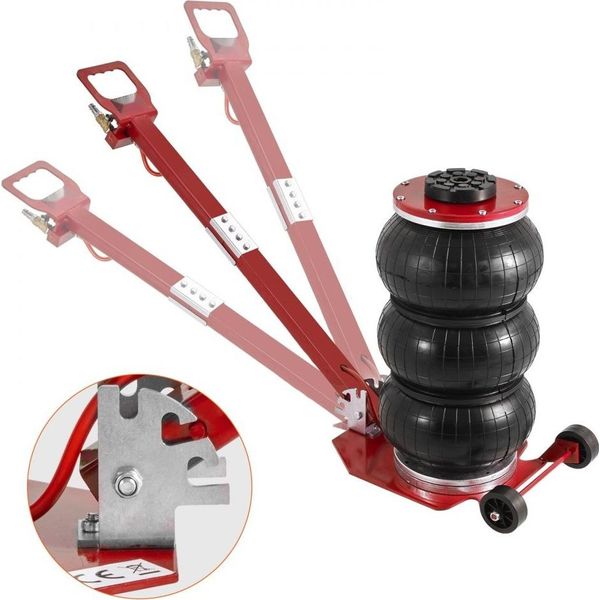 Martinetto Con Sacca D'aria Martinetto Con Sacca D'aria Tripla 3 T - Martinetto Con Sacca D'aria Tripla 140-450 Mm Di Altezza Di Sollevamento - Martinetto Con Sacca D'aria 5 Minuti Di Sollevamento - Martinetto Con Manico Lungo - Martinetto Per Riparazioni Per Auto, Camion, Ecc.-image
