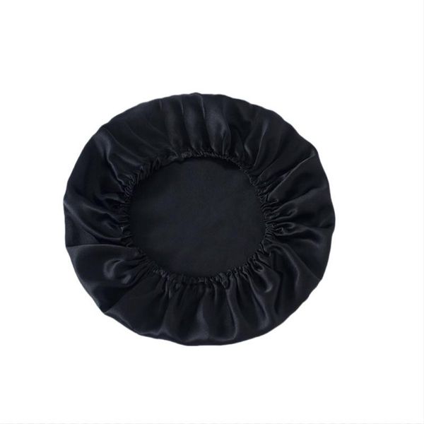 Inf Cuffia Da Notte In Seta Al 100% Per Donna Nero-image