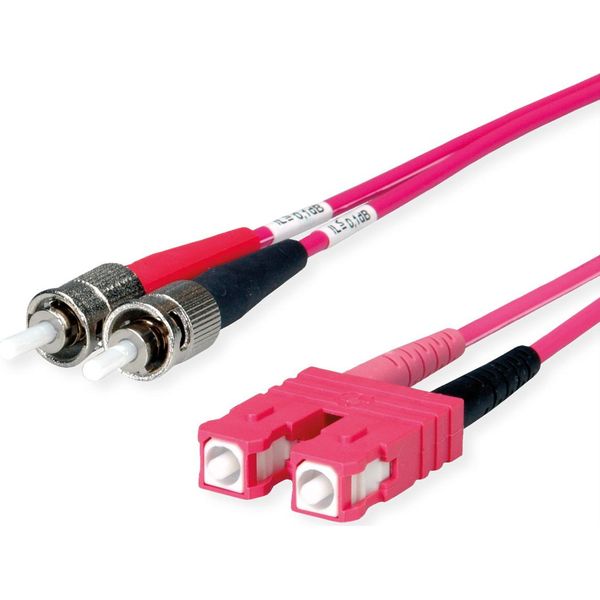 Cavo Adattatore Duplex TelegÄRtner 50/125 OM4, 2X St, 1X Sc Spina Duplex, Viola, 10 M-image