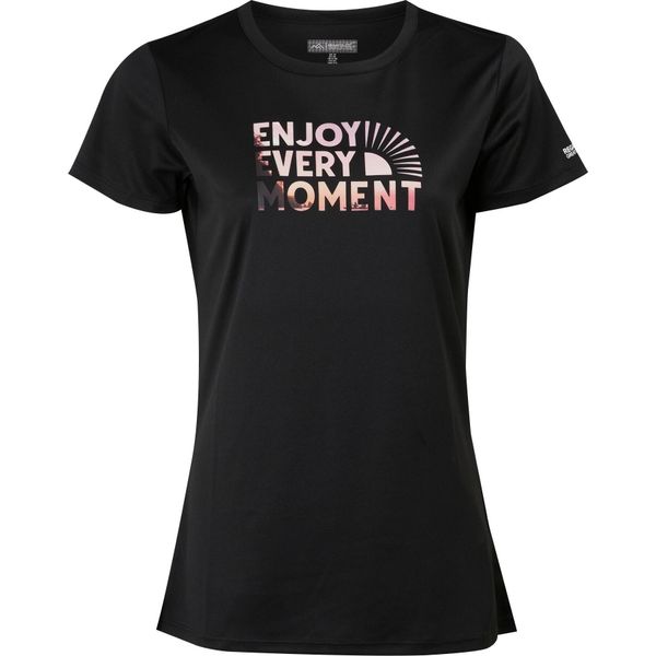 Regatta - Maglietta "Fingal Viii Enjoy Every Moment"" Da Donna RG10947 (52 It) (Nero)"-image