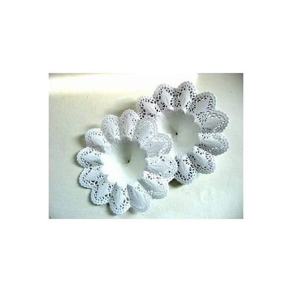 Biedermeier Polsini Di Carta Bianca 18Cm 25 Pezzi Bouquet Decorazione Di Nozze-image
