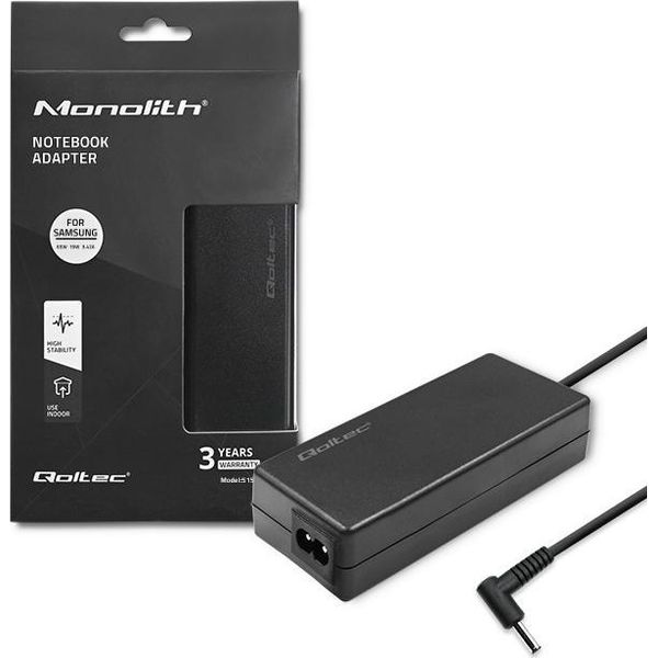 Qoltec Power Adapter For Samsung 65W, 19V, 3.42A, 3.0X1.-image