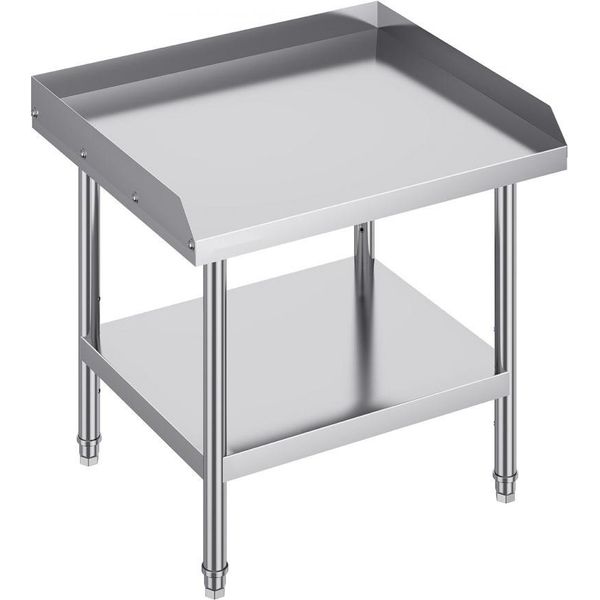 Tavolo Da Lavoro In Acciaio Inox - Tavolo Da Preparazione Per Uso Commerciale - 610X711X660Mm - Tavolo Da Lavoro Per Catering Di Alta Qualità - Robusto Tavolo Da Cucina-image