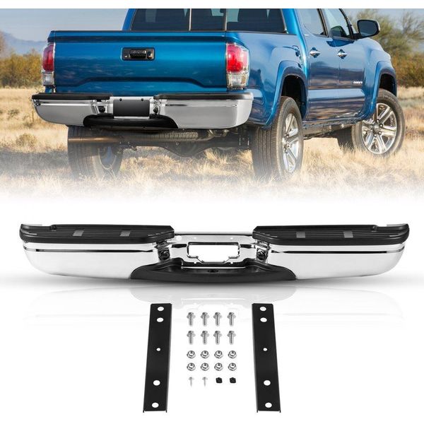 Paraurti Posteriore In Acciaio Cromato Per Ford F250/Ford F350 (9907) | Numero Parklink: FO1101141 - Alta Qualità {Nome Prodotto} - Ricambi Per Camion-image