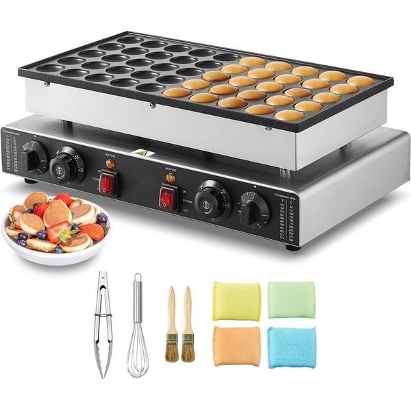 Macchina Per Mini Pancake - 50 Pezzi - Macchina Olandese Per Pancake - Acciaio Inox - 1700W - Per Deliziosi Mini Pancake-image