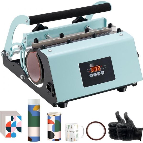 Pressa Termica Per Tazze A Sublimazione - Pressa Termica Per Tazze Da 887 Ml - Pressa Termica Fai Da Te In Verde - Ideale Per Regali Personalizzati-image