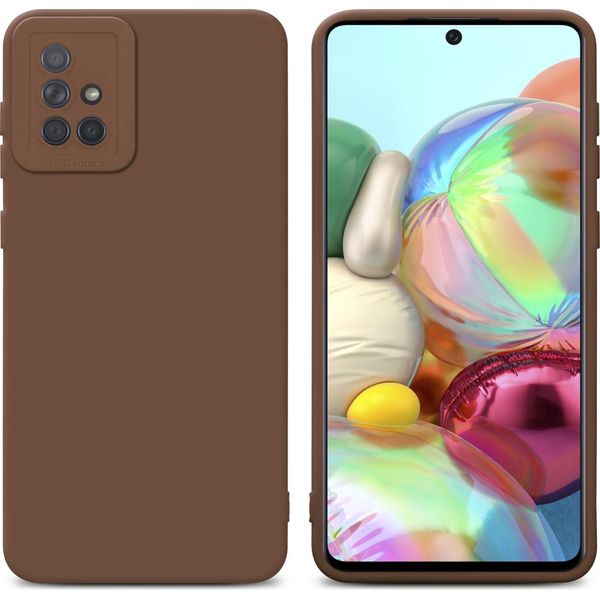 Cadorabo Cover Per Samsung Galaxy A71 4G Cover Protettiva In Tpu Marrone Custodia In Silicone Custodia Per Cellulare-image