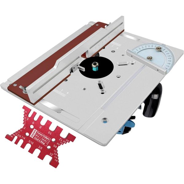 Set Di 2 Router Tabella Inserire Piastra In Lega Di Alluminio Legno Fresatura Flip Board Rifilatura Macchina Incisione Strumento Ausiliario Banchi Di Lavorazione Del Legno-image