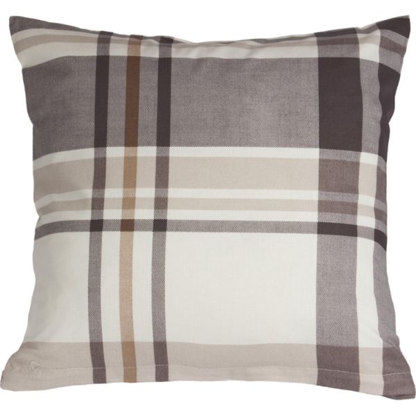 Federa In Cotone - 40X40 Cm - Grigio,Arancione-image