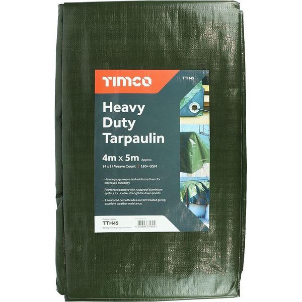 Timco - Telone - Resistente (Dimensioni 4 X 5 M - 1 Pezzo)-image