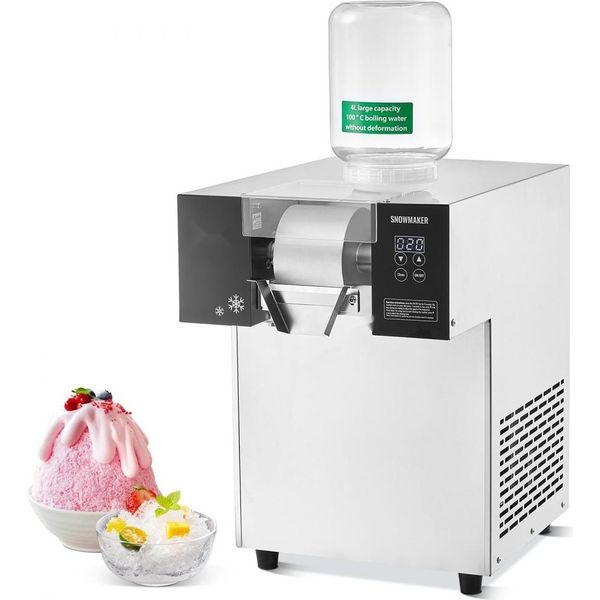 Macchina Per Il Ghiaccio A Fiocco Di Neve Commerciale - 180 Kg/24H - Rasaghiaccio In Acciaio Inox - Produzione Di Ghiaccio Professionale - Per Gastronomia E Catering-image