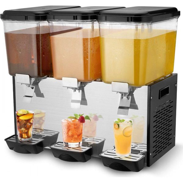 Distributori Di Bevande Per Uso Commerciale - 18L X 3 Distributori - Succhi Di Frutta E Bevande Ghiacciate - Perfetti Per Catering Ed Eventi-image