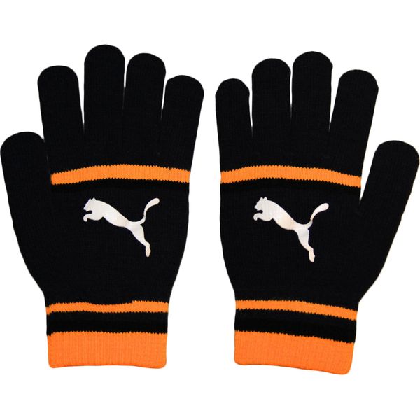 Puma - Guanti Da Donna Con Strisce - Guanti 1631 (M) (Nero/Arancione)-image