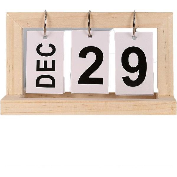 Inf Calendario Perpetuo Minimalista In Legno-image