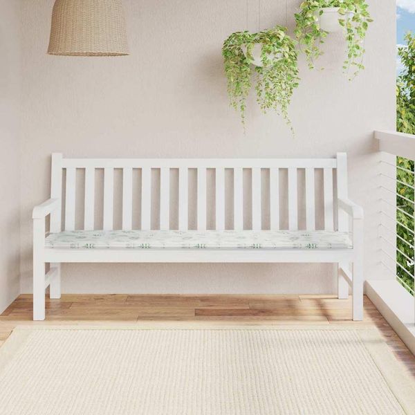 Vidaxl Cuscino Per Panca Design A Foglia 150 X 50 X 3 Cm Tessuto Oxford-image