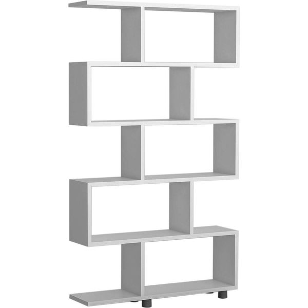 Dmora Libreria Severa 20X90X156H Cm Bianco, 4 Ripiani Portata Ripiani 10-image