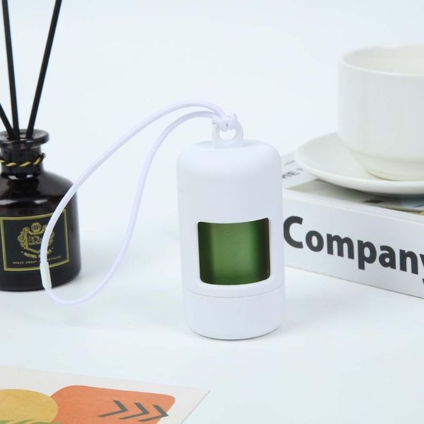 Inf Portatile Dispenser Sacchetti Per Escrementi Cani - Comodo Porta Sacchetti Bianco-image