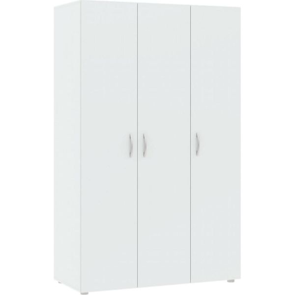 Dmora Guardaroba 3 Ante Pettineo 51.9X110.7 Cm Bianco, Appendiabiti 3 Ante-image